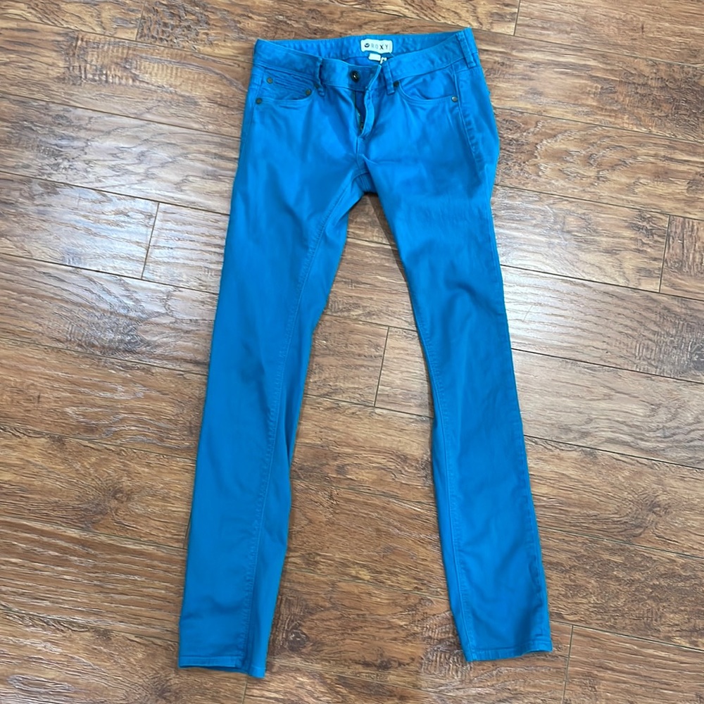 Roxy teal skinny jeans